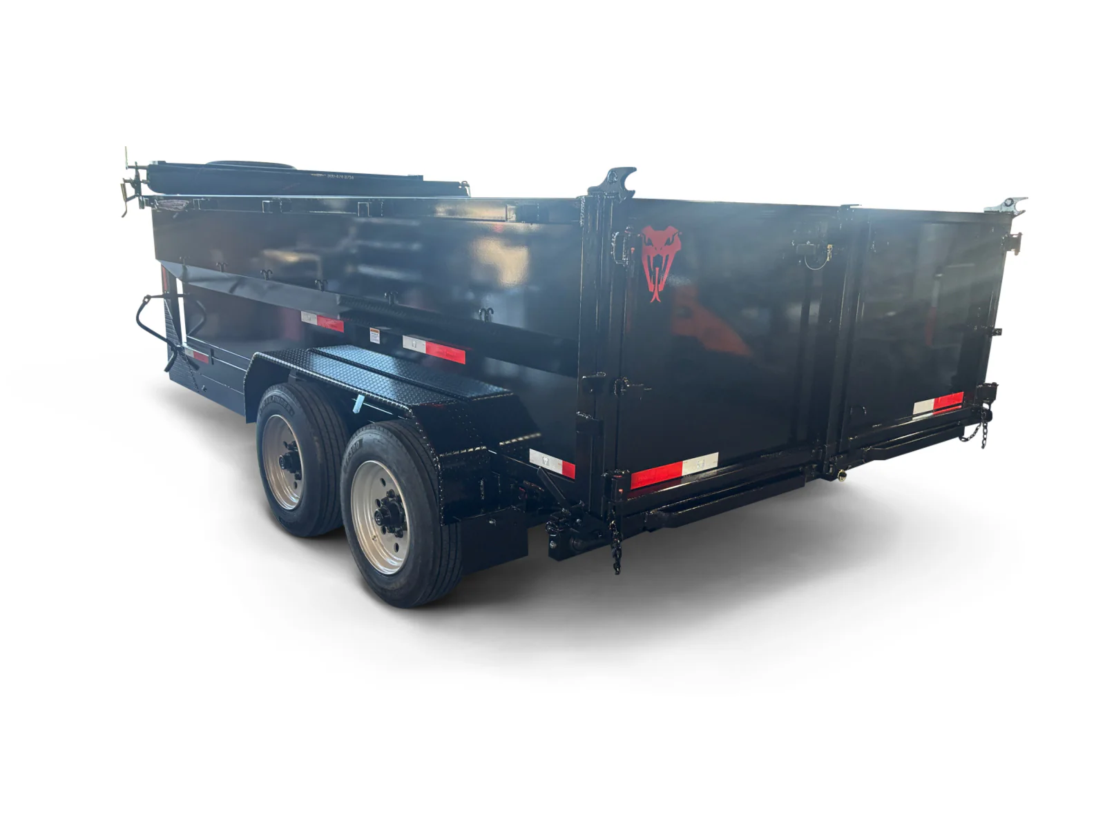7'x16'x2' - 16K GVWR - Bumper Pull Telescopic Dump Trailer - 6' Equipment Ramps - Image 3